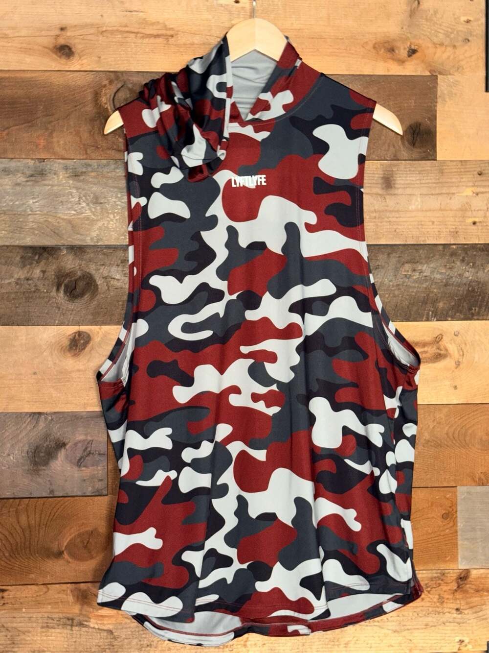 LYFTLYFE Limitless Sleeveless Hoodie - Volcanic Camo XL